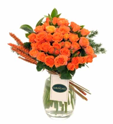 Turuncu Çardak Gül Aranjmanı