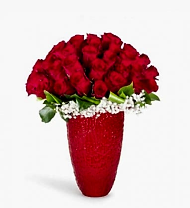 50 Kırmızı Gül Aranjmanı