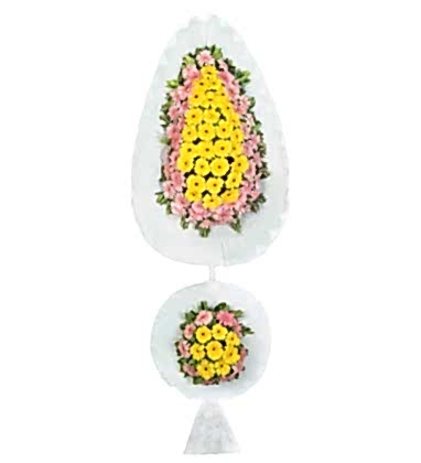 Huzur Bahçesi Çift Katlı Çelenk