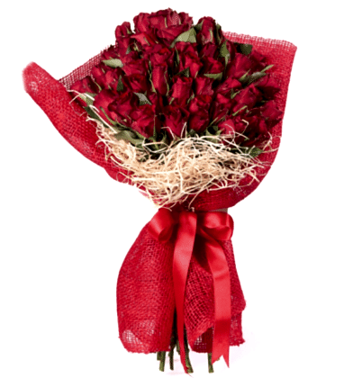 50 Kırmızı Gül Buketi