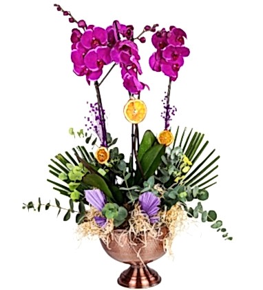 Bakır Design Mor Orkideler