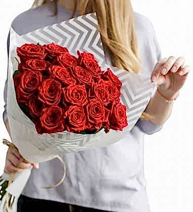 21 Kırmızı Gül Buketi