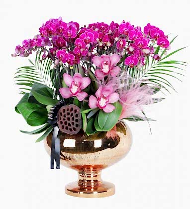 Bakırda Mor Mini Orkİdeler